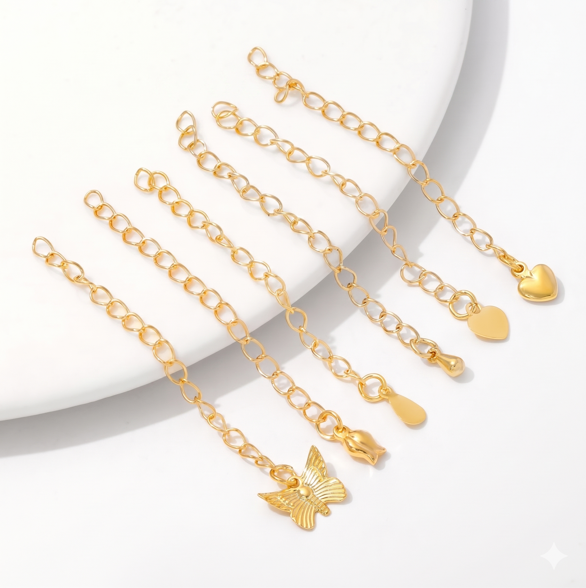 Extension Chain with Drop - 18K Gold Plated