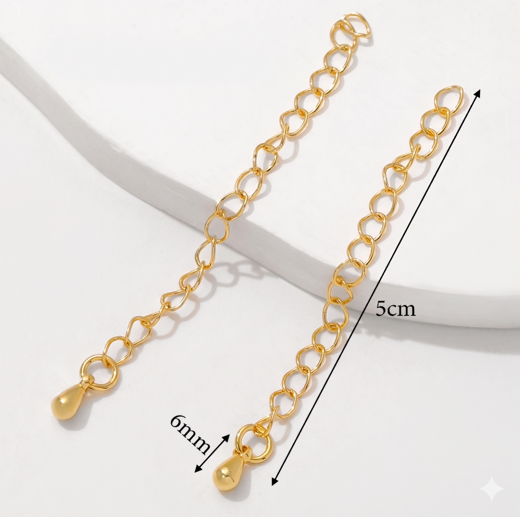 Extension Chain with Drop - 18K Gold Plated