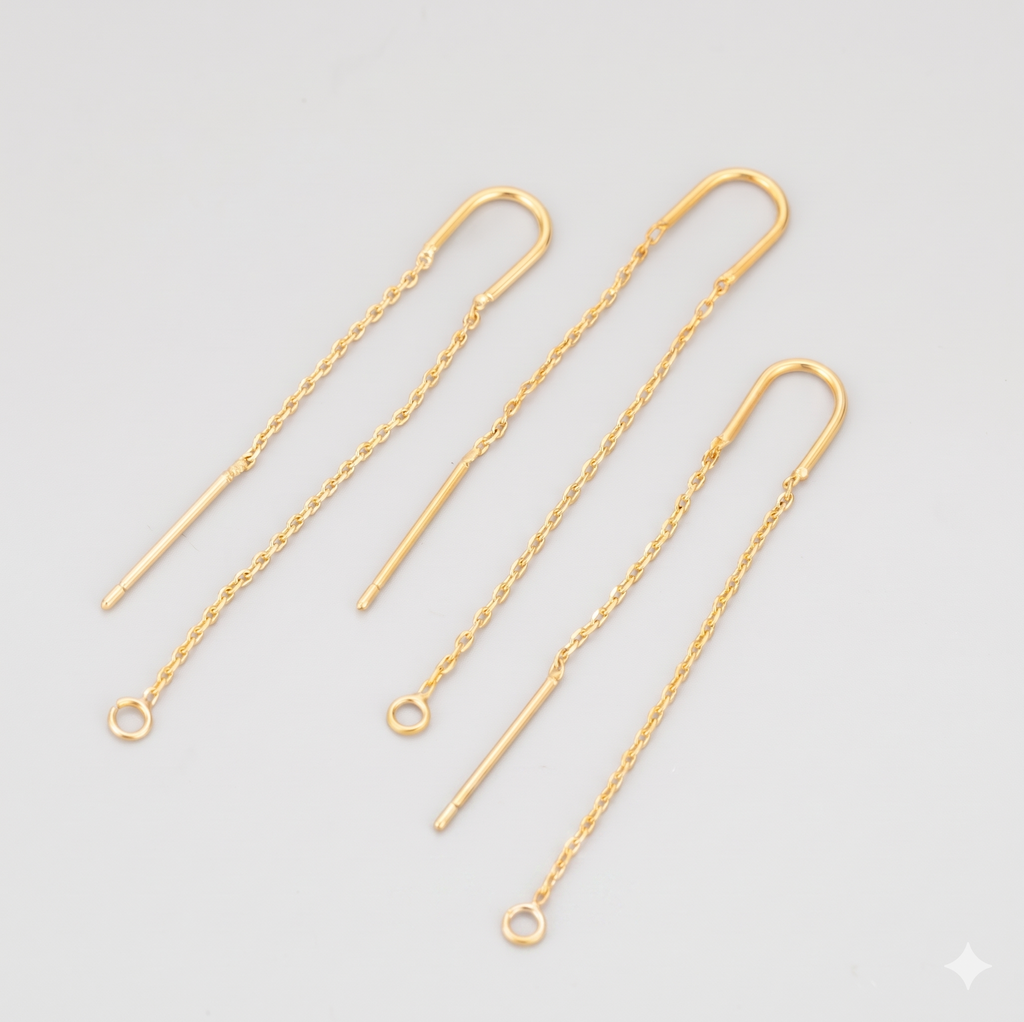 U Stem Threader - 18K Gold Plated, 316 Stainless Steel PVD