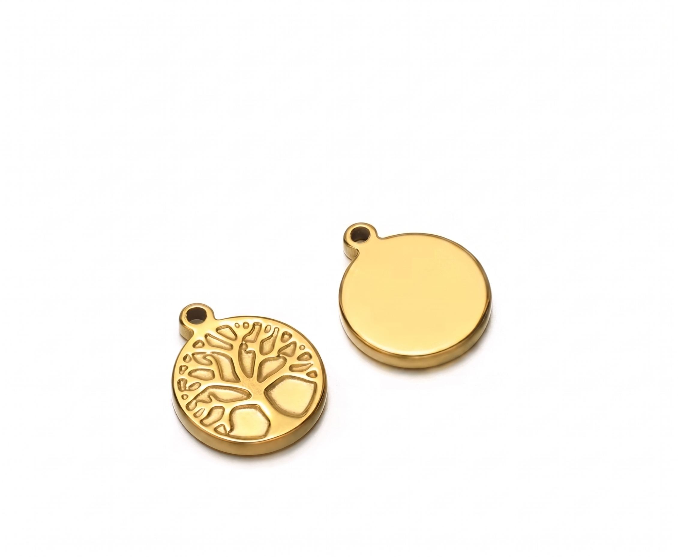 Tree of Life Charm - 18K Gold Plated, Stainless Steel