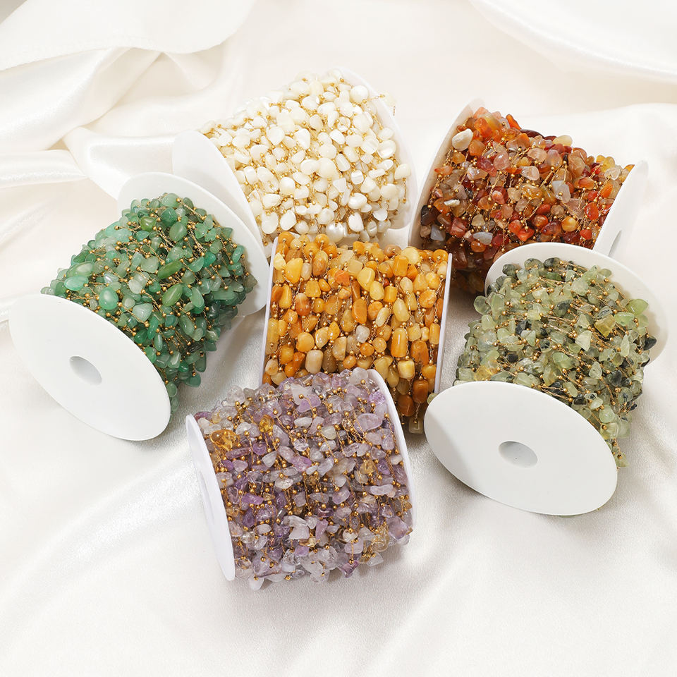 wholesale-natural-stone-chain-4-10mm-gold-plated-necklaces-bracelets-diy-jewelry