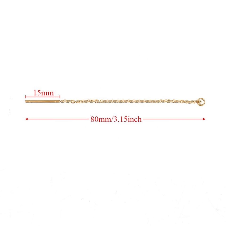 gold-plated-stainless-steel-8cm-chain-ear-line-earrings-diy-women-dangle-jewelry view 4