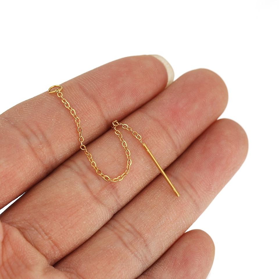 gold-plated-stainless-steel-8cm-chain-ear-line-earrings-diy-women-dangle-jewelry view 6