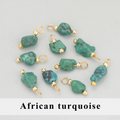 Wire wrapped African Turquoise Crystal