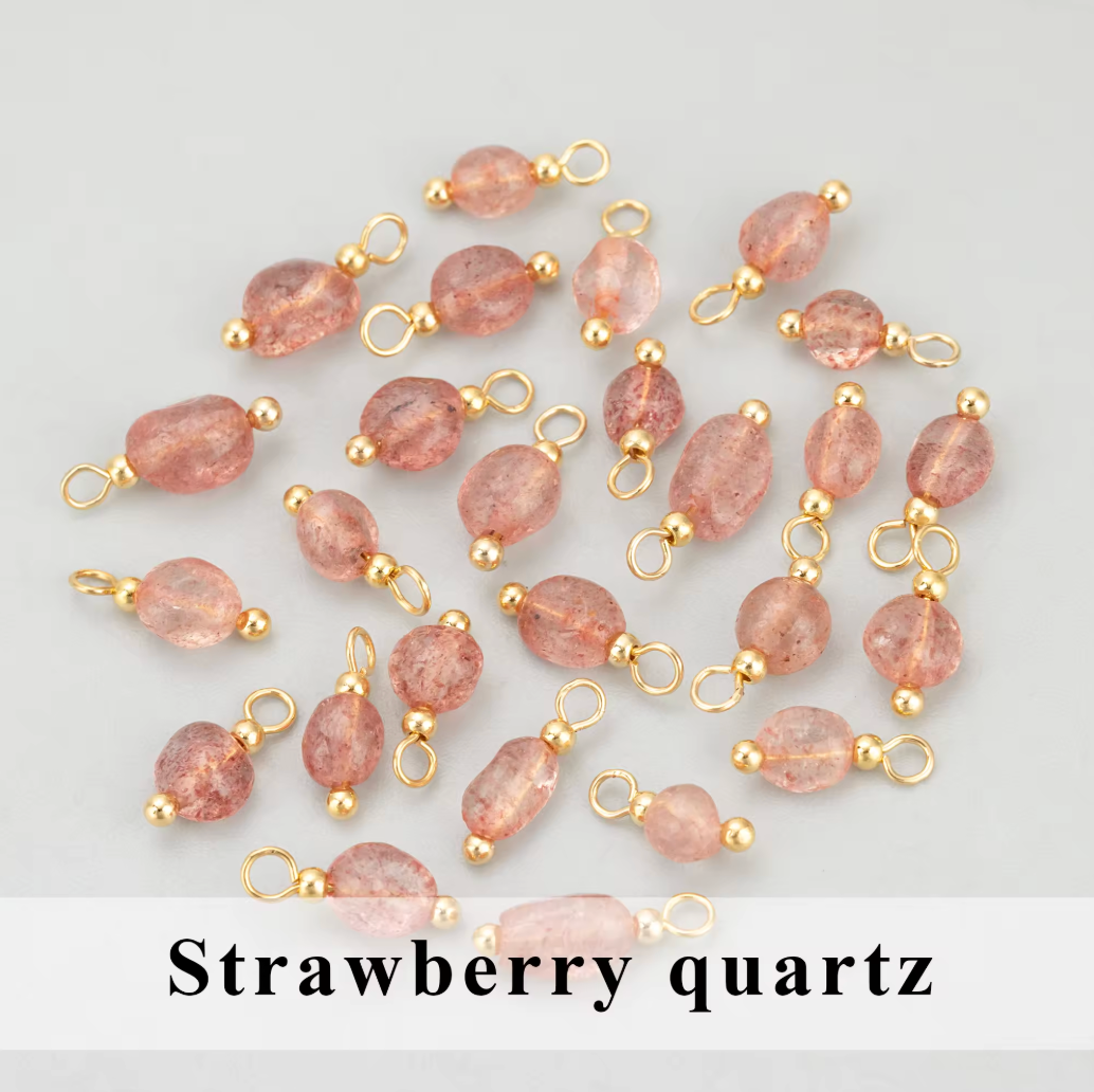 Wire wrapped Strawberry Quartz